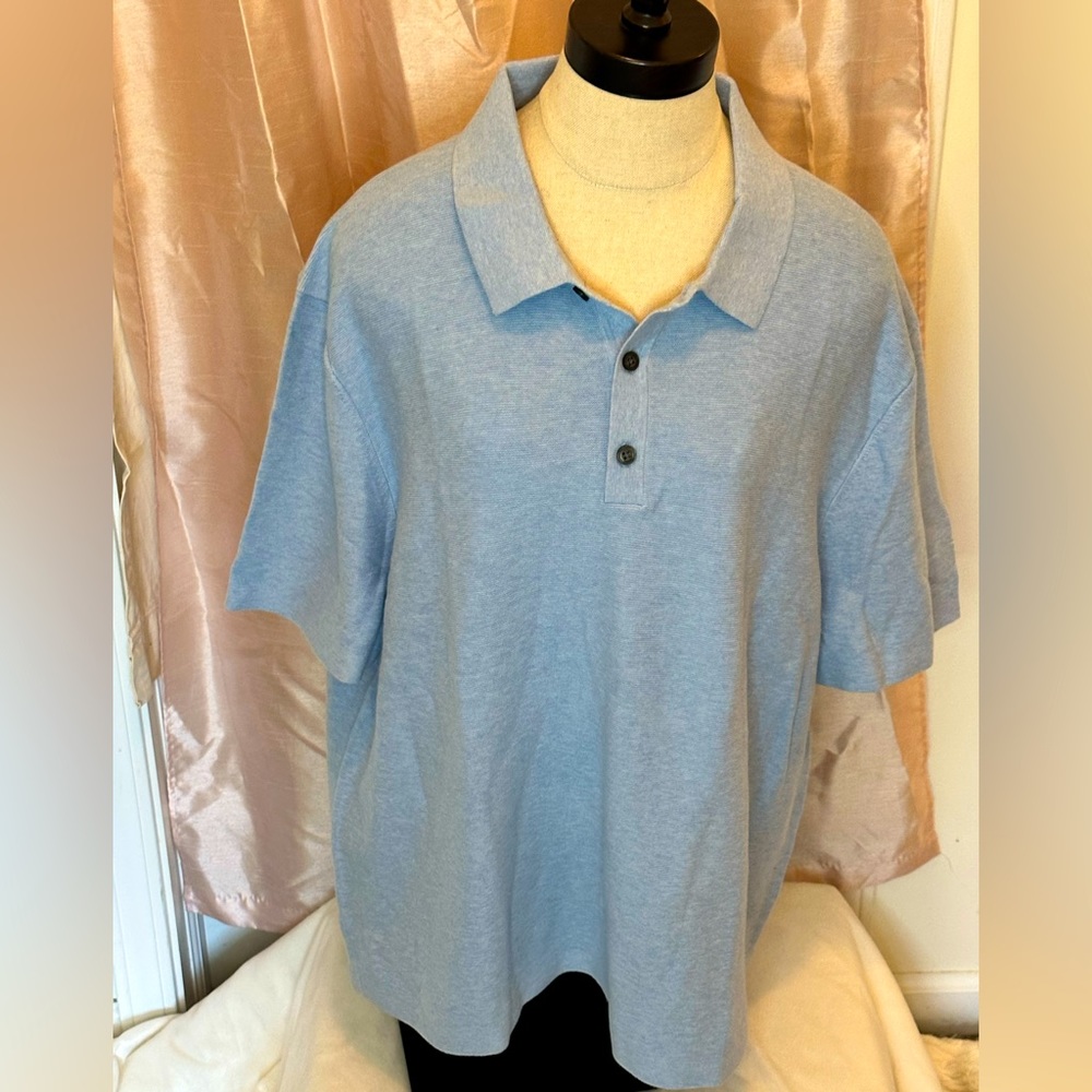 NWT Banana Republic Polo Sweater Blue Sz XL